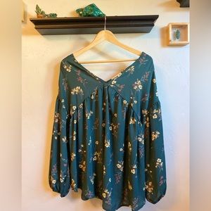 Long sleeve baby doll shirt